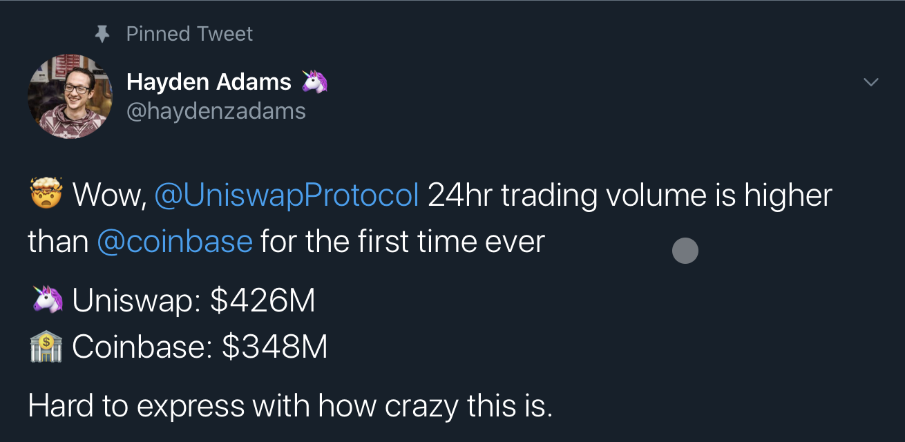 Uniswap vs. Coinbase